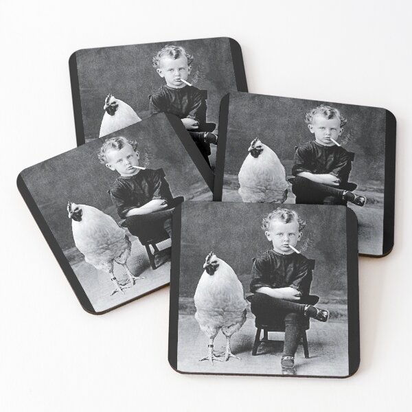 Item preview, smoking boy with chicken poster designed and sold by TeeARTHY.