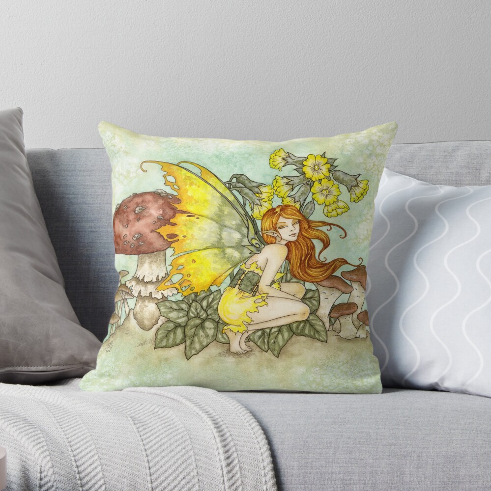 Cowslips Throw Pillow