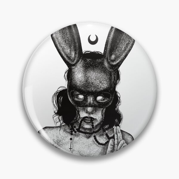 Item preview, Playful Bunny Girl, BDSM girl, dark nun, sexy girl, nocturnal stranger, playboy, succubus, bunny mask, dark art, vintage witch, retro black and white art, tattoo design, sexy vamp designed and sold by SSINAMOON.
