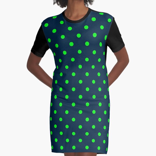 navy blue and lime green dress