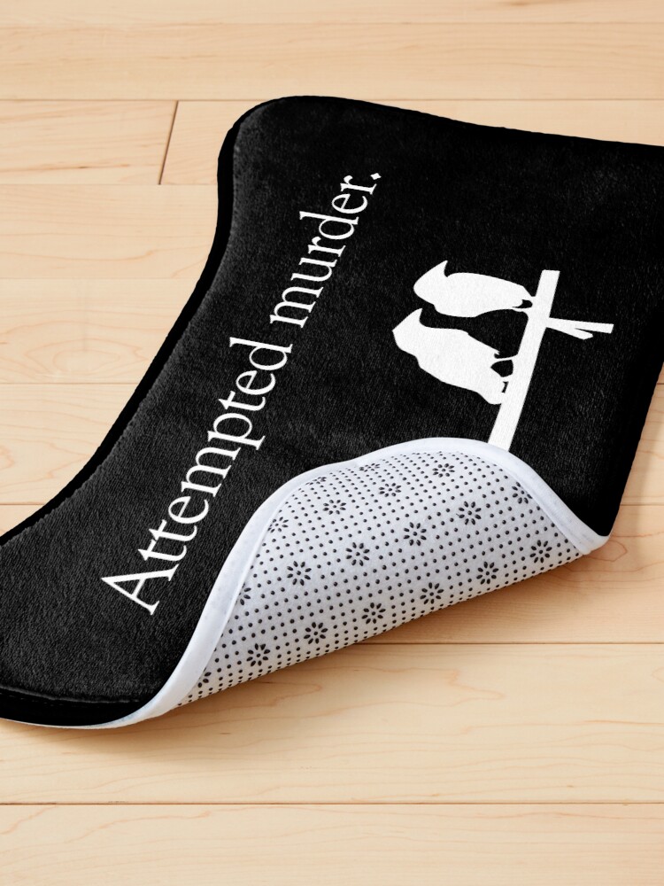 Alternate view of Attempted Murder (White design) Pet Mat