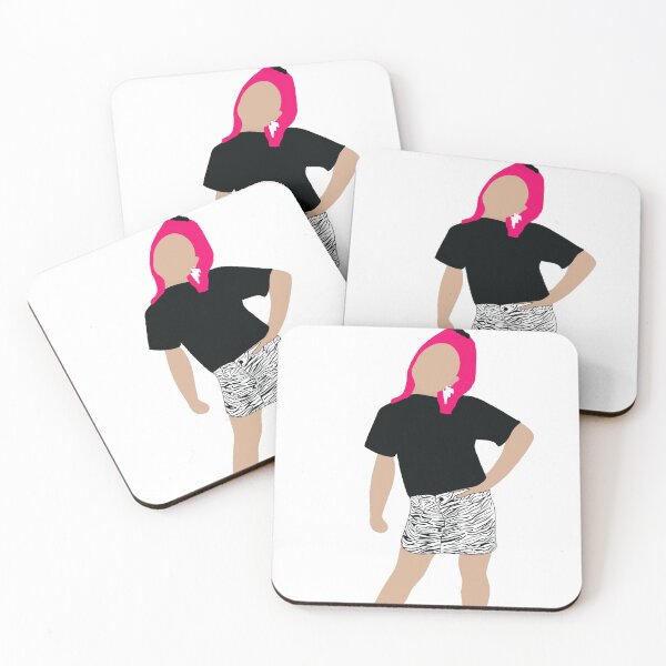Item preview, kiya barczyszyn pink hair and striped skirt designed and sold by jessicaleah15.