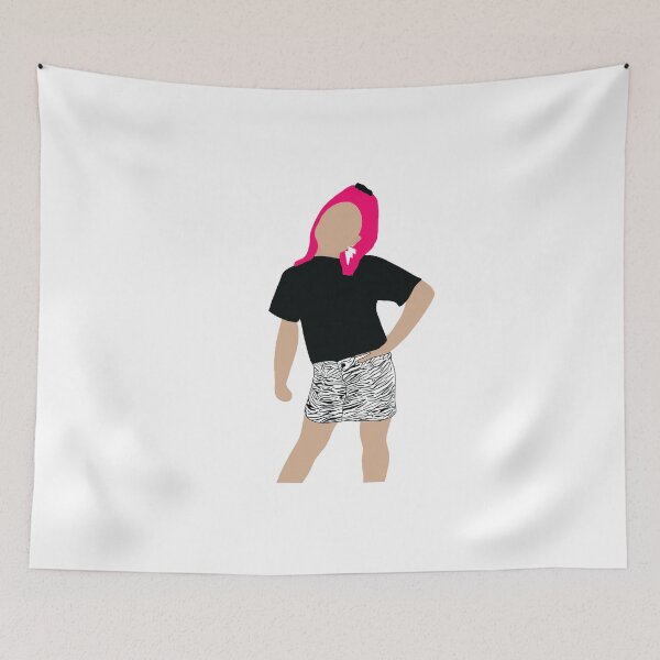 Item preview, kiya barczyszyn pink hair and striped skirt designed and sold by jessicaleah15.