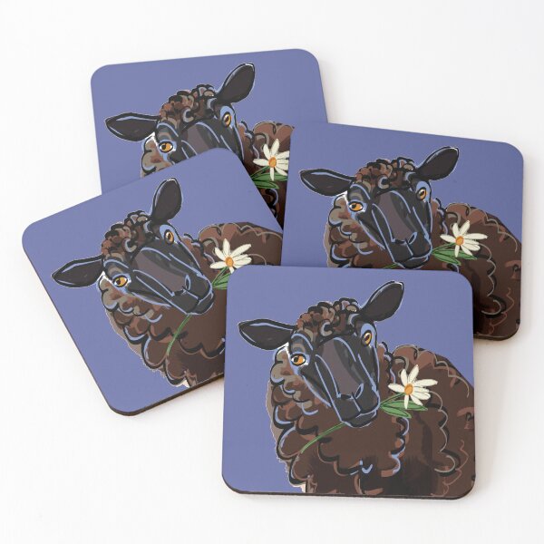 Item preview, Sheep pattern in peri blue designed and sold by EskTuulispaa.