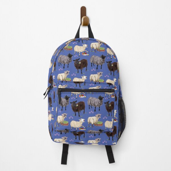 Item preview, Sheep pattern in peri blue designed and sold by EskTuulispaa.