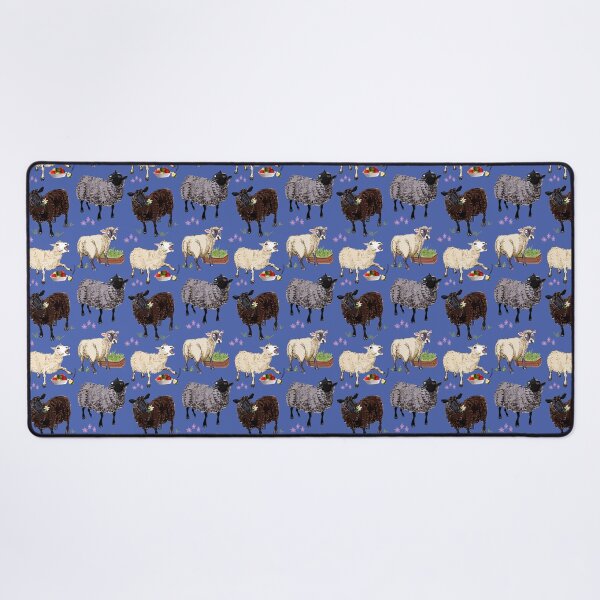 Item preview, Sheep pattern in peri blue designed and sold by EskTuulispaa.