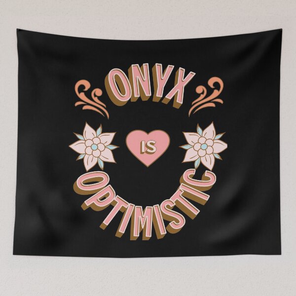 Item preview, Onyx is Optimistic - First Names - Birthday Gifts - Alliteration Fans designed and sold by epicthoughts.
