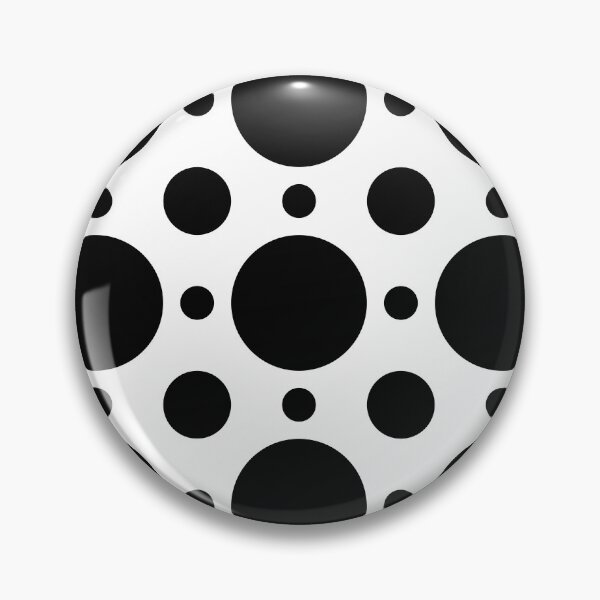 Item preview, Minimal Polka Dots Pattern in Black and White - Many Sizes of Circles - Lightly Optical Illusion designed and sold by Warit THI.