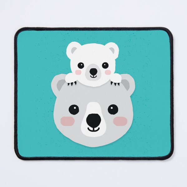 Item preview, Polar Bear with Cub - Aqua designed and sold by Daisy Beatrice.