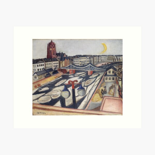 Item preview, Max Beckmann Eisgang 1923, city view Main panorama designed and sold by Mauswohn.