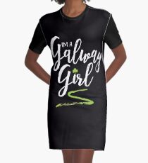 I'm a Galway Girl, white and green Graphic T-Shirt Dress