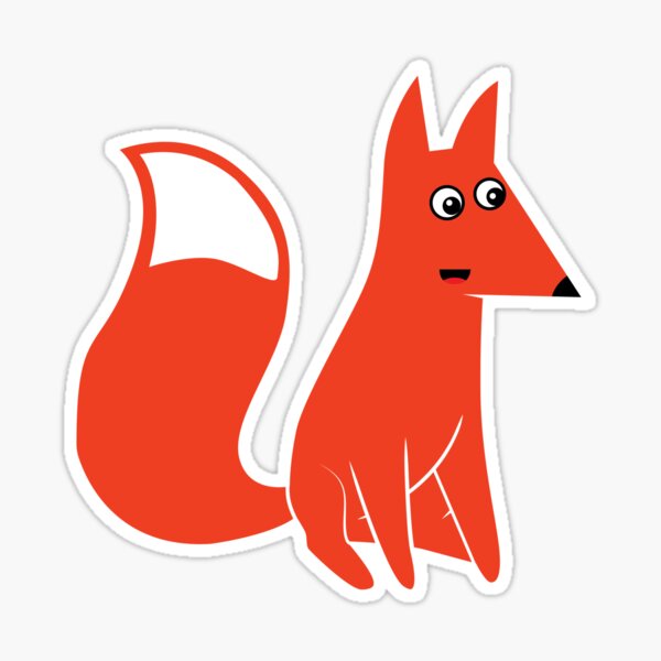 Red Fox Sticker - Sticker Mania