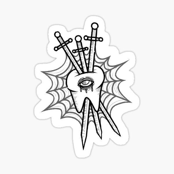 Tooth & Sword design :)  Sticker