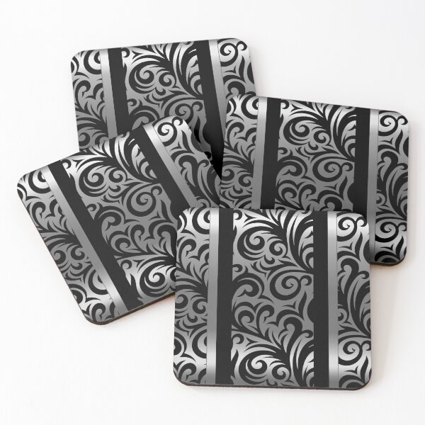 Item preview, Black and Silver Swirl Pattern designed and sold by DonnaSiggy.