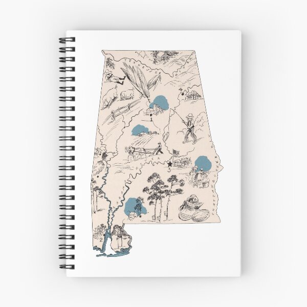 Item preview, Alabama Vintage Picture Map designed and sold by surgedesigns.