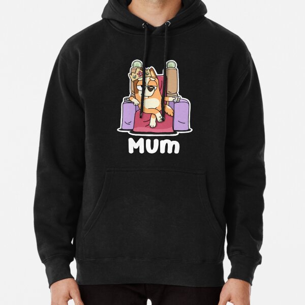 The Dog Mum Wear Crown On Head Cartoon Pullover Hoodie