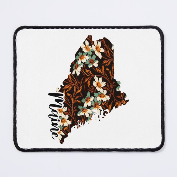 Item preview, Floral Map of USA States Maine - Map of Maine designed and sold by AmethystMurad.