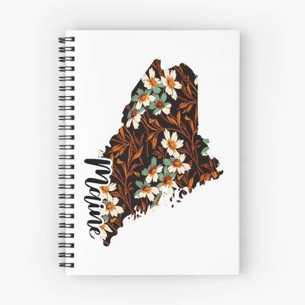 Item preview, Floral Map of USA States Maine - Map of Maine designed and sold by AmethystMurad.