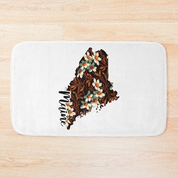 Item preview, Floral Map of USA States Maine - Map of Maine designed and sold by AmethystMurad.