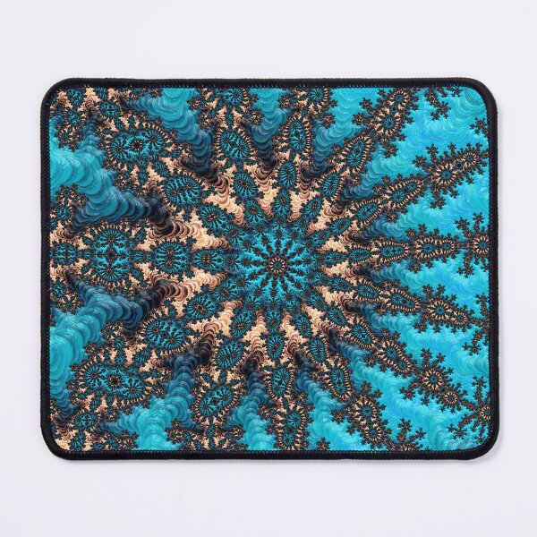 Item preview, Teal and Copper Star Fractal designed and sold by Elisabeth Lucas.