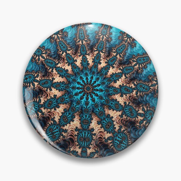 Item preview, Teal and Copper Star Fractal designed and sold by Elisabeth Lucas.