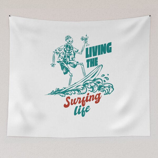 Item preview, Skeleton Living the Surfing Life designed and sold by OmmeDesigns.