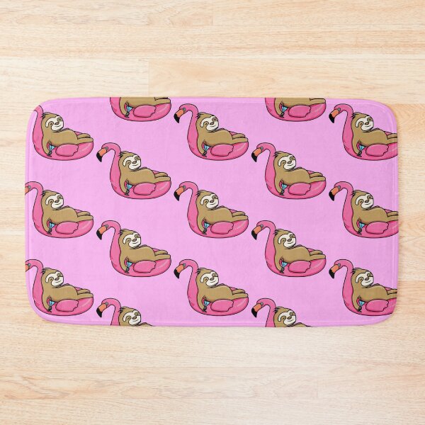 Item preview, Cute Sloth Chilling on a Flamingo Pool Float designed and sold by TheEndlessStore.