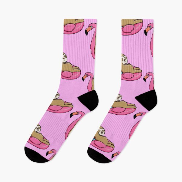 Item preview, Cute Sloth Chilling on a Flamingo Pool Float designed and sold by TheEndlessStore.