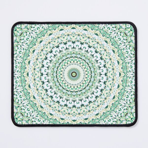 Item preview, Green Floral Mandala designed and sold by Kelly Dietrich Mandala & Fractal Art.