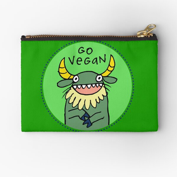 Go Vegan Zipper Pouch