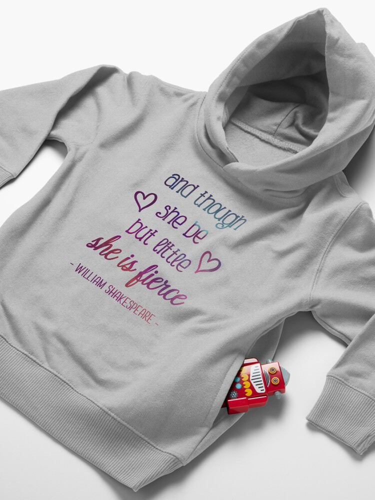 Alternate view of She is Fierce Toddler Pullover Hoodie