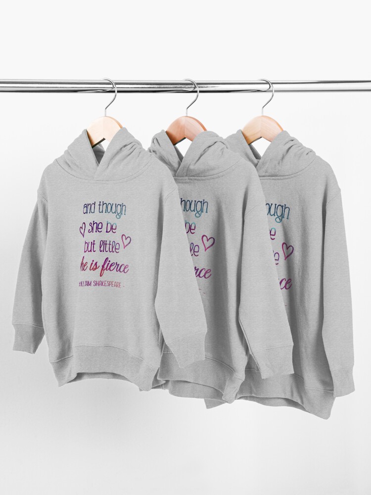 Alternate view of She is Fierce Toddler Pullover Hoodie