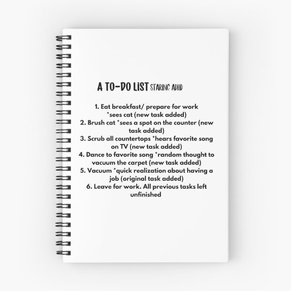 Item preview, A To Do List Staring ADHD | Mental Health designed and sold by TrainedBoss.