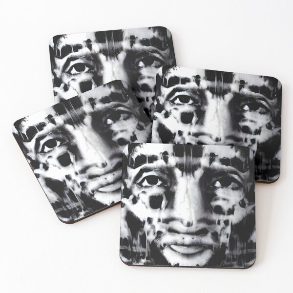 Item preview, Monochrome Leopard Man Face designed and sold by PlacidHinds.