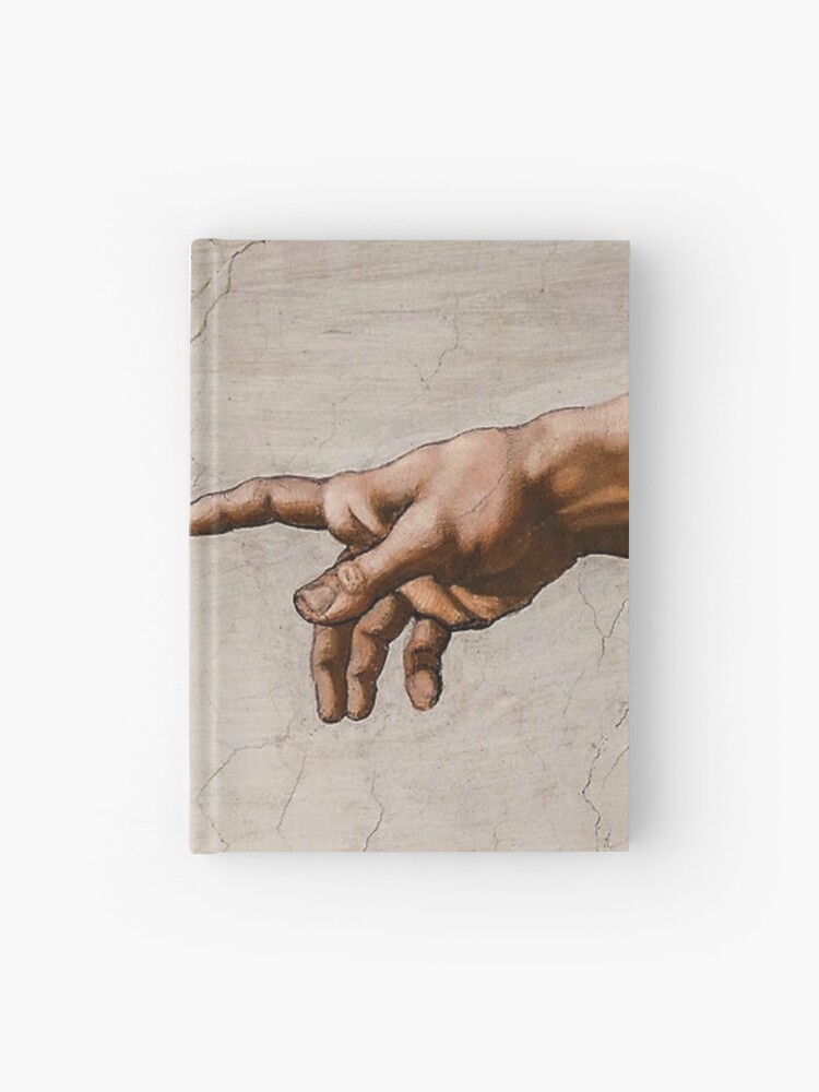 Cuaderno de tapa dura «Miguel Ángel - Manos de Dios Padre y Adán, Techo de  la Capilla Sixtina» de Olivia-One | Redbubble