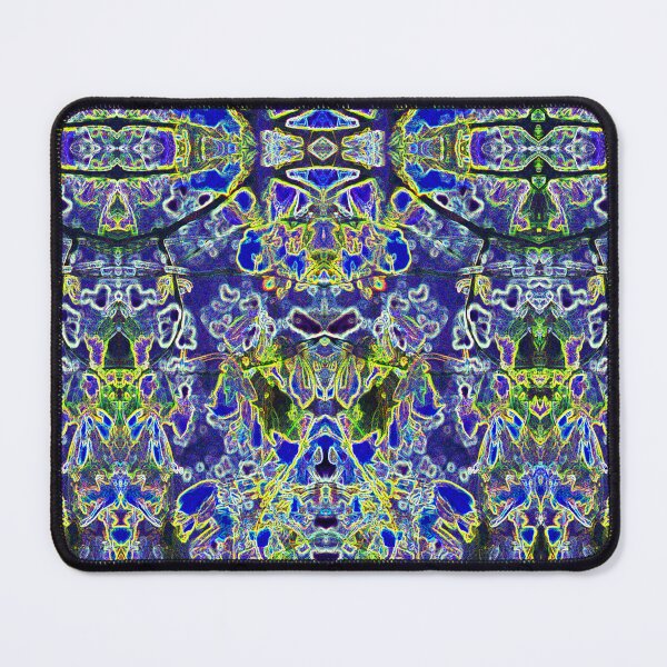 Item preview, Faces, Blue Lime Green fabric Pattern, home decor designed and sold by JonDelorme.