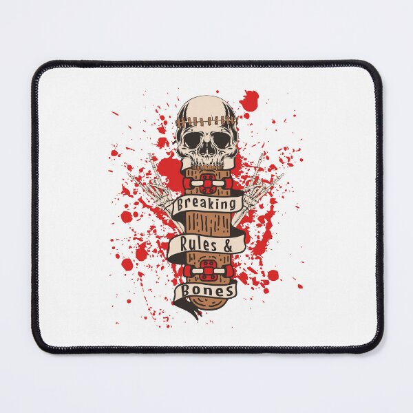 Item preview, Skateboard Breaking Rules & Bones designed and sold by OmmeDesigns.