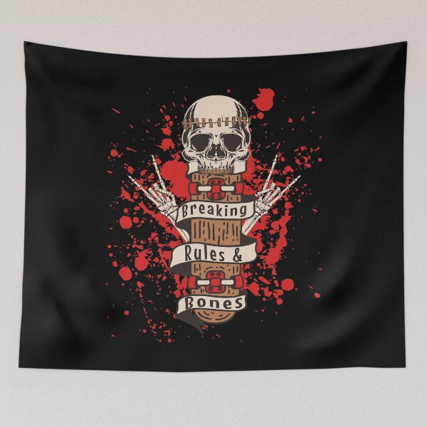 Item preview, Skateboard Breaking Rules & Bones designed and sold by OmmeDesigns.