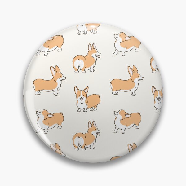 Artikelvorschau, Corgi Hintern Hundeknochenmuster glücklicher Junge pfirsichfarbenes weibliches männliches Mädchen entworfen und verkauft von SmallOrbit.
