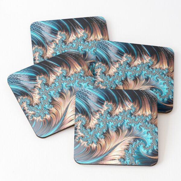Item preview, Elegant Copper and Teal Fractal Four designed and sold by Elisabeth Lucas.