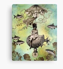 Unterwasser Steampunk: Aurelia & ihr Jelly Cruiser Metalldruck