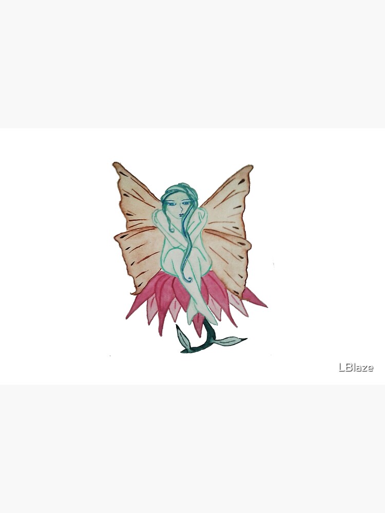 Thumbnail 6 of 6, Bath Mat, Fairycore Green Fairy Sitting on a Pink Flower designed and sold by LBlaze.