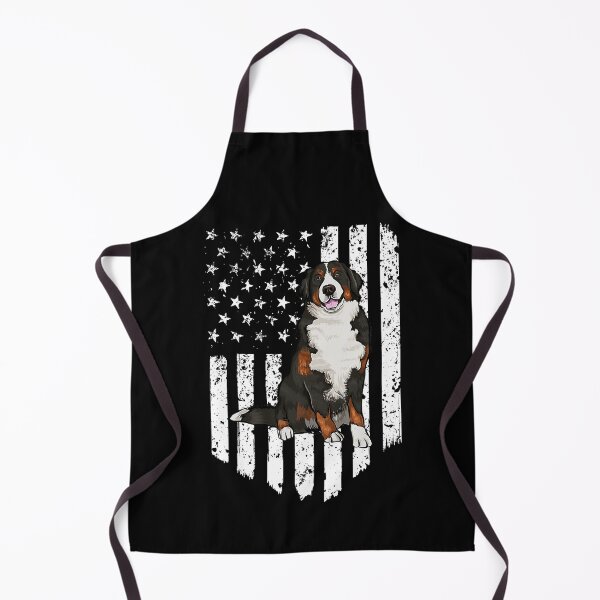 Item preview, Black White American Flag Bernese Mountain Dog 4th Of July designed and sold by HardiKel.
