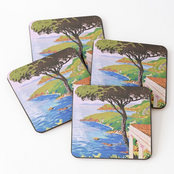 Item preview, Vintage Cote d'Azur French travel ad designed and sold by aapshop.