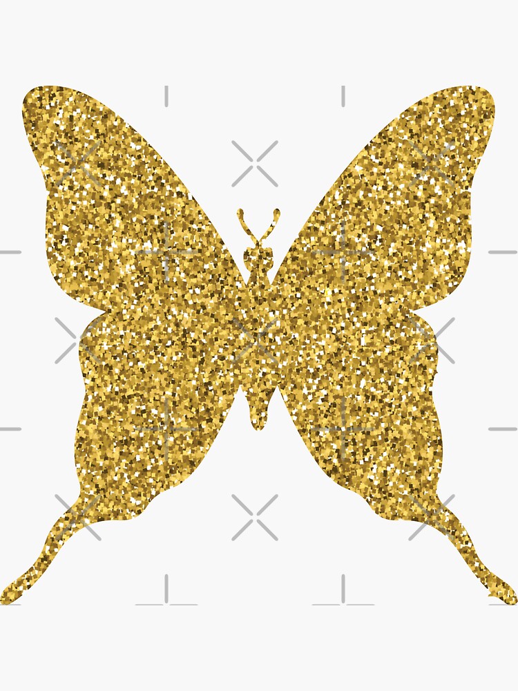 Gold Butterflies Sticker #10