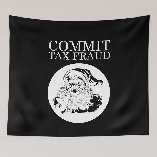 Item preview, Commit Tax Fraud Meme | Vintage Santa Drawing designed and sold by SomeDesignThing.