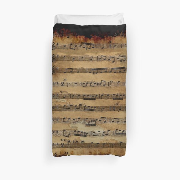 Grunge Sheet Music Music-lover's Design Duvet Cover