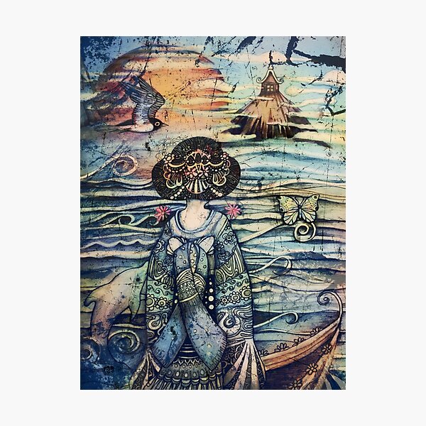 vintage geisha Photographic Print