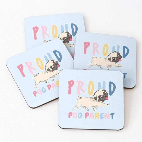 Item preview, Proud Pug Parent- Rainbow text designed and sold by Anxatzi.