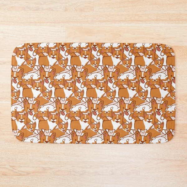 Item preview, Corgi pile butt dog bone pattern happy boy female male girl red designed and sold by SmallOrbit.